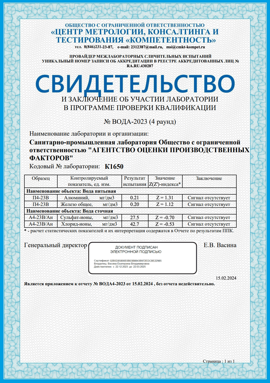 Свидетельство об участии в МСИ 4 раунд 2023