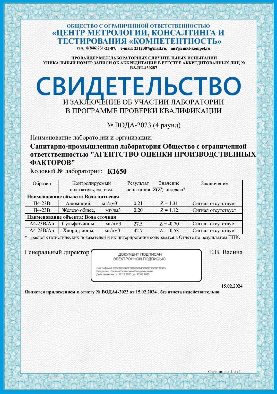 Свидетельство об участии в МСИ 4 раунд 2023